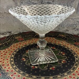 Vintage Anchor Hocking Miss America Depression Glass Compote